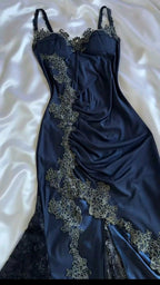 Sexy Mermaid Spaghetti Straps Lace Formal Prom Dresses Party Dresses