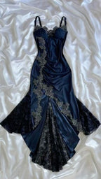 Sexy Mermaid Spaghetti Straps Lace Formal Prom Dresses Party Dresses