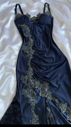Sexy Navy Blue Mermaid Lace Formal Prom Dresses Party Dresses