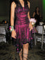 Sexy Pink Black Tulle Sequined Halter Neck Irregular 19Th Birthday Homecoming Dresses