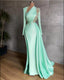 Sexy Formal Prom Dresses Plus Size Arabic Aso Ebi Mermaid Formal Prom Dresses Lace Beaded Illusion Satin Floor Length Party Formal Evening Wear