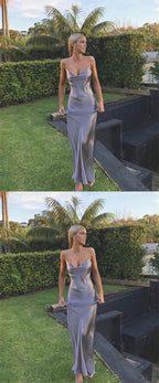 Sexy Formal Prom Dresses Sheath Long Formal Evening Dresses Spaghetti Straps Long Formal Prom Dresses