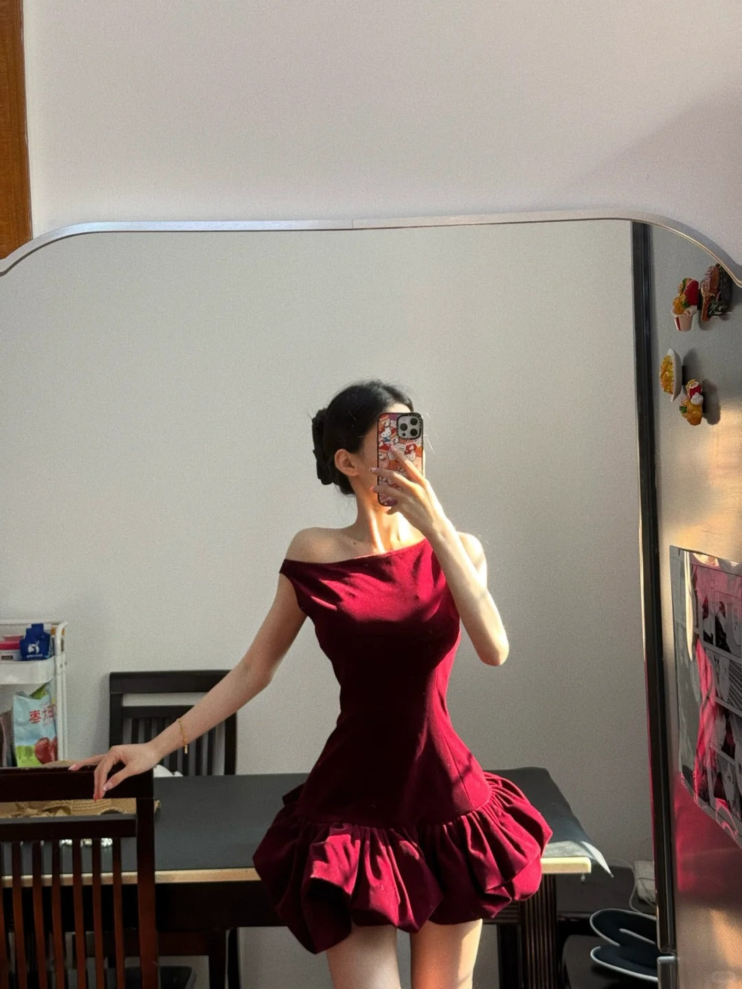 Sexy Red Sleeveless Waisted Flower Bud Skirt 17Th Birthday Homecoming Dresses