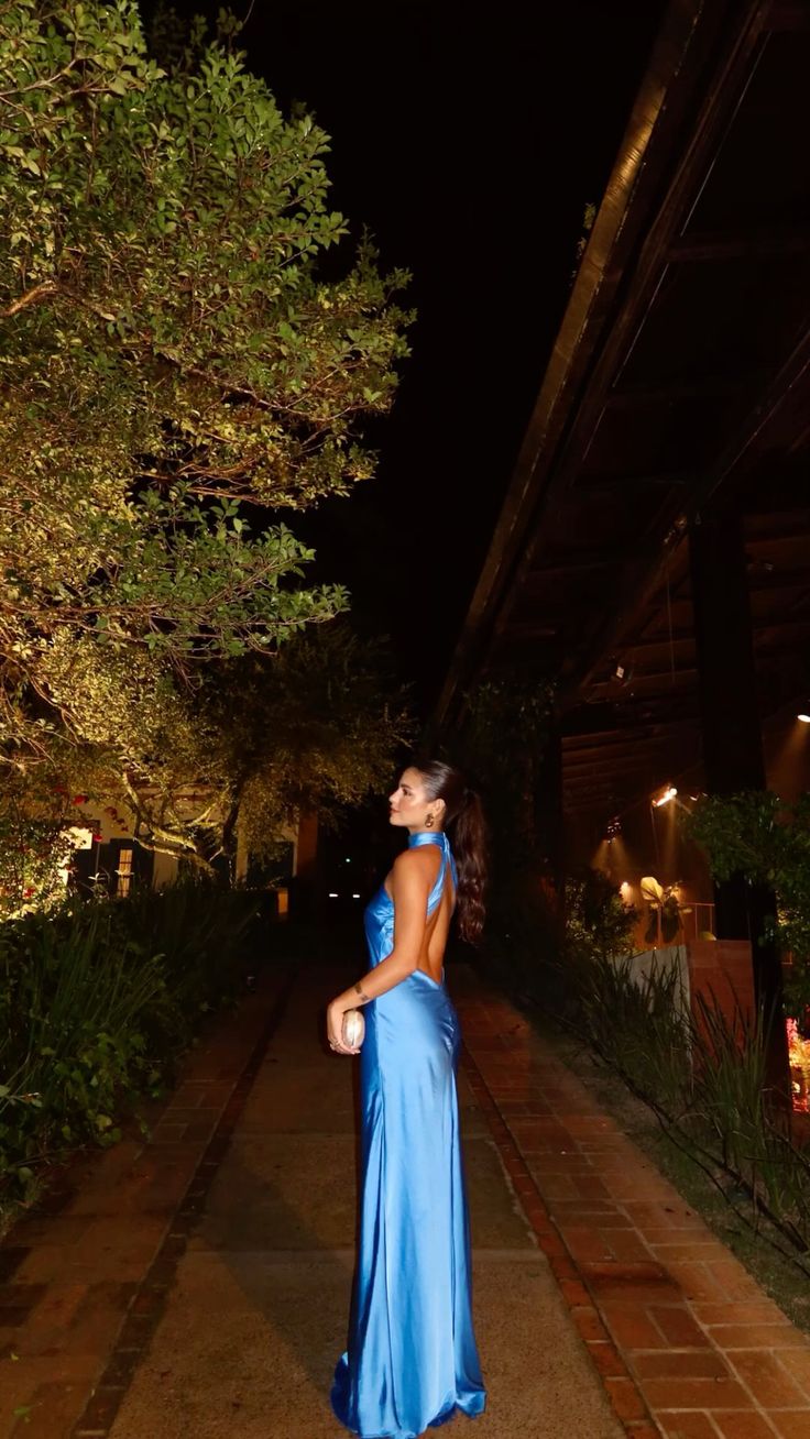 Sexy Sheath Blue Formal Evening Gown Formal Prom Party Dresses
