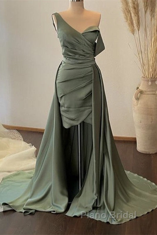 Sexy Sheath Column Satin Pleated Dresses Secondary image