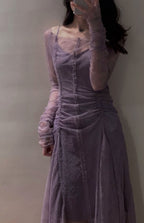 Sexy Sheath Off The Shoulder Grape Lace Beach Dresses Women'S Vacation Dresses Birthday Dresses