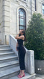 Sexy Sheath One Shoulder Black Bodycon Outfit Inspo Long Modest Formal Prom Dresses Formal Party Gowns For Women