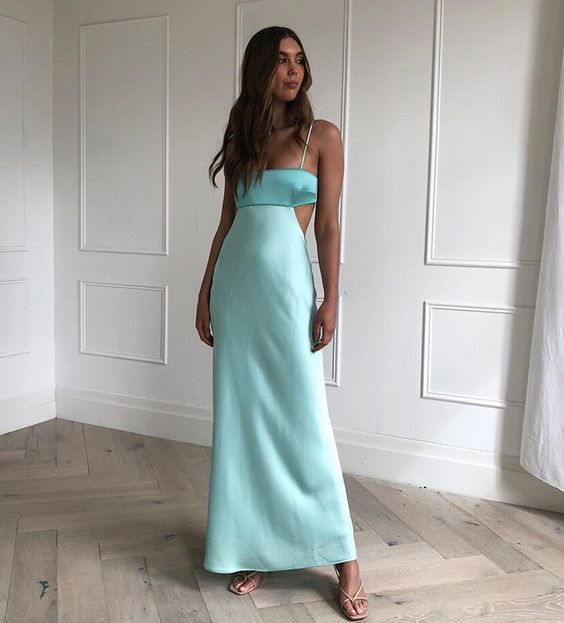 Sexy Sheath Straps Mint Green Formal Prom Dresses Formal Evening Dresses Main image