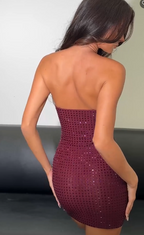 Sexy Sheath Sweetheart Burgundy Sequin Short Summer Birthday Dresses Hoco Dresses Birthday Outfit 18Th Birthday Mini Party Dresses