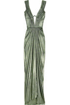 Sexy Sheath V Neckline Green Long Formal Prom Dresses