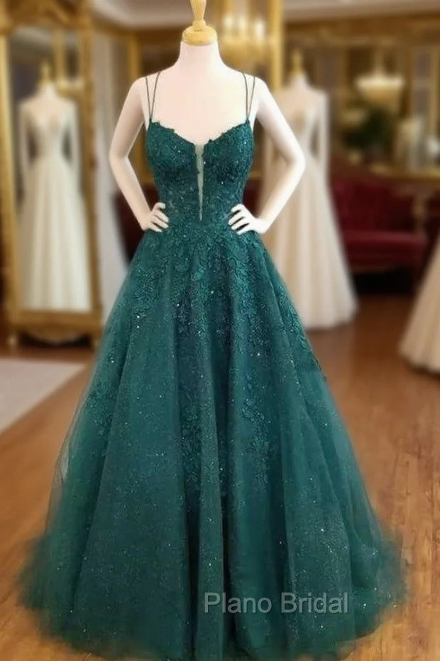 Sexy Spaghetti Straps Vintage Dresses Womens princess Formal Prom Dresses