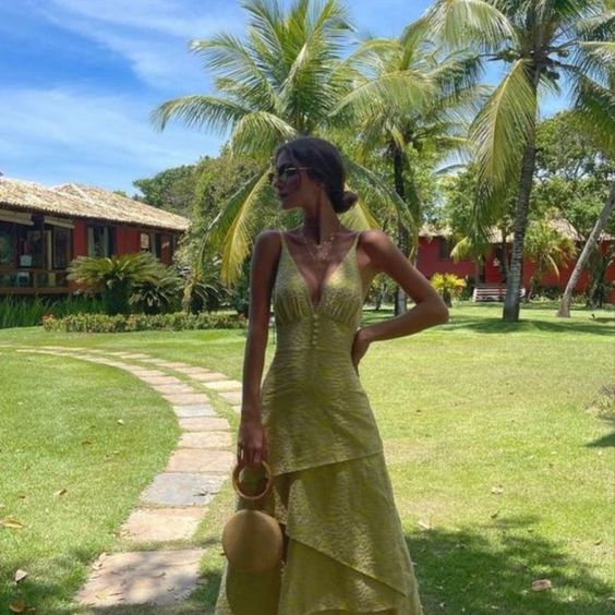 Sexy V Neckline Lace Bud Green Party Dresses Long Birthday Dresses Secondary image