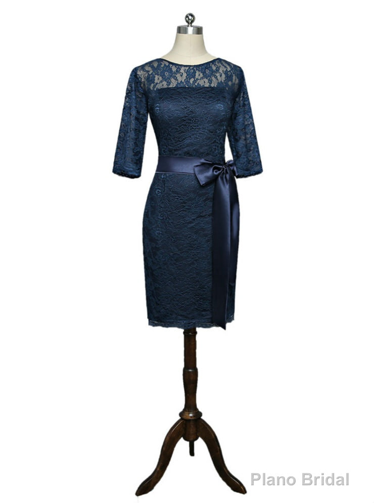 Sheath 3/4 Sleeves Navy Blue Mother Of The Bride Dresses