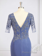 Sheath/Column Bateau Floor-Length Chiffon Mother of the Bride Dresses With Appliques Lace