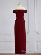 Sheath/Column Off-the-Shoulder Floor-Length Stretch Crepe Mother of the Bride Dresses With Ruffles