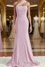 Sheath/Column One-Shoulder Floor-Length Stretch Crepe Bridesmaid Dresses