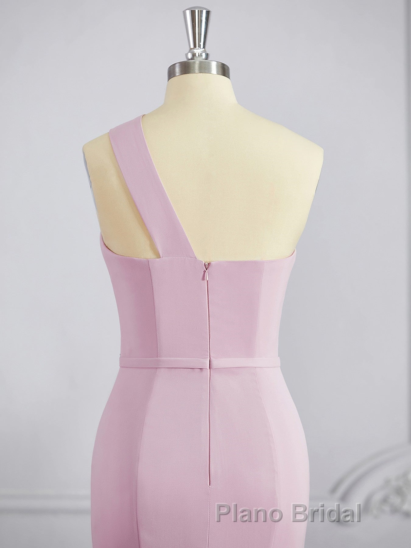 Sheath/Column One-Shoulder Floor-Length Stretch Crepe Bridesmaid Dresses