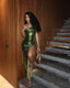 Sheath Formal Evening Dresses For Black Girls, Green Formal Prom Dresses, Formal Evening Party Dresses