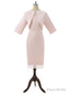 Sheath Knee Length Pink Mother Of The Bride Dresses With Jacket