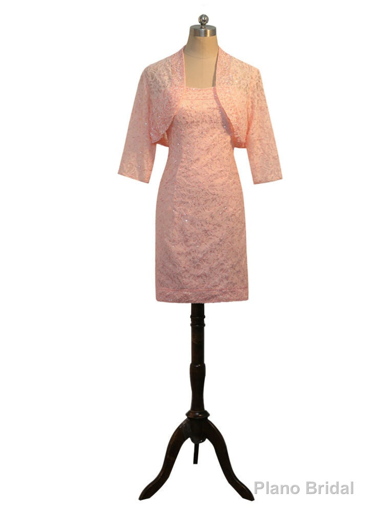 Sheath Knee Length With Jacket Pink Mother Of The Bride Dresses Main image