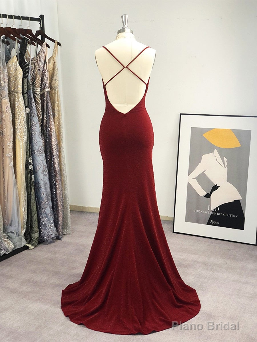 Sheath Spaghetti Straps Sweep Train Dress Secondary image