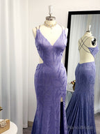 Sheath V-neck Ruffles Sweep Train Dress