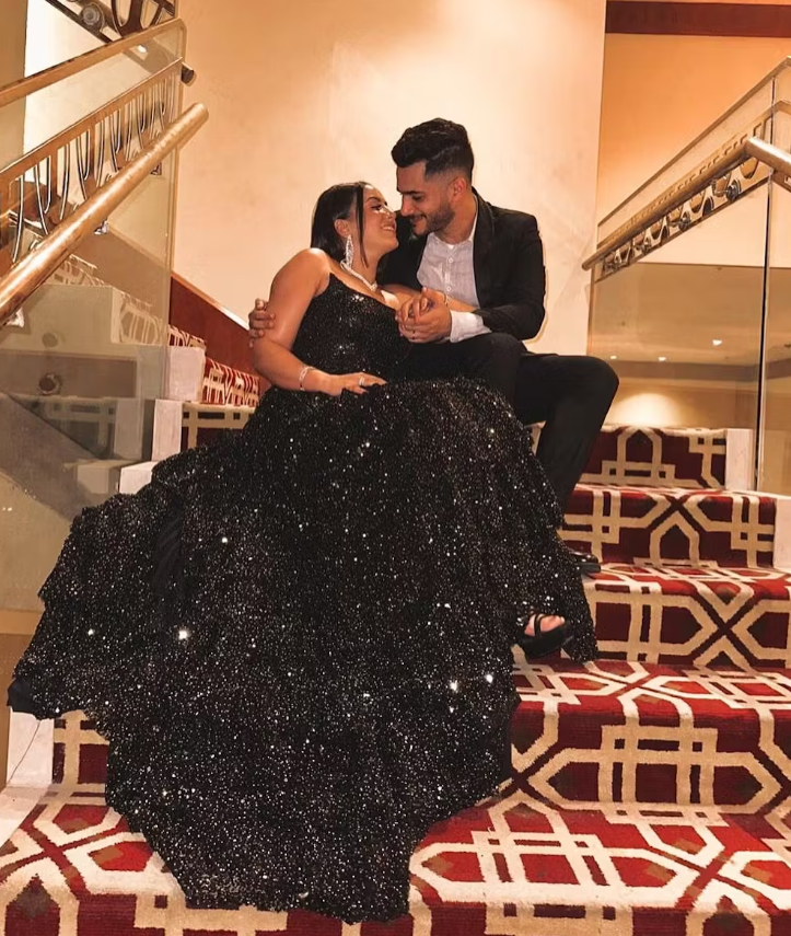 Shiny Black Strapless A-Line Sequin Slit Long Formal Prom Dresses Formal Evening Gowns