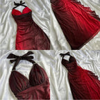 Shiny Chiffon Halter Sheath Formal Prom Dresses For Party&Birthday Elegant Blue Formal Evening Gowns
