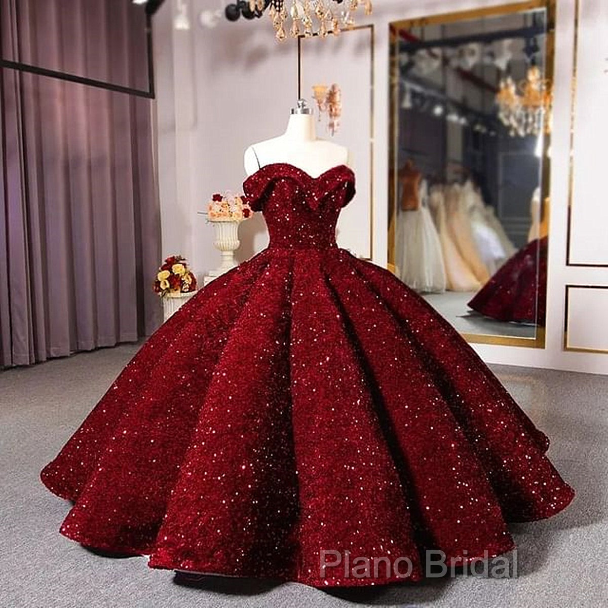 Shiny Off The Shoulder Burgundy Purple Long Formal Prom Dresses, Wine Red Purple Formal Dresses