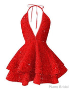 Short Homecoming Dress Sparkly Glitter Sequins A Line Mini Homecoming Dresses
