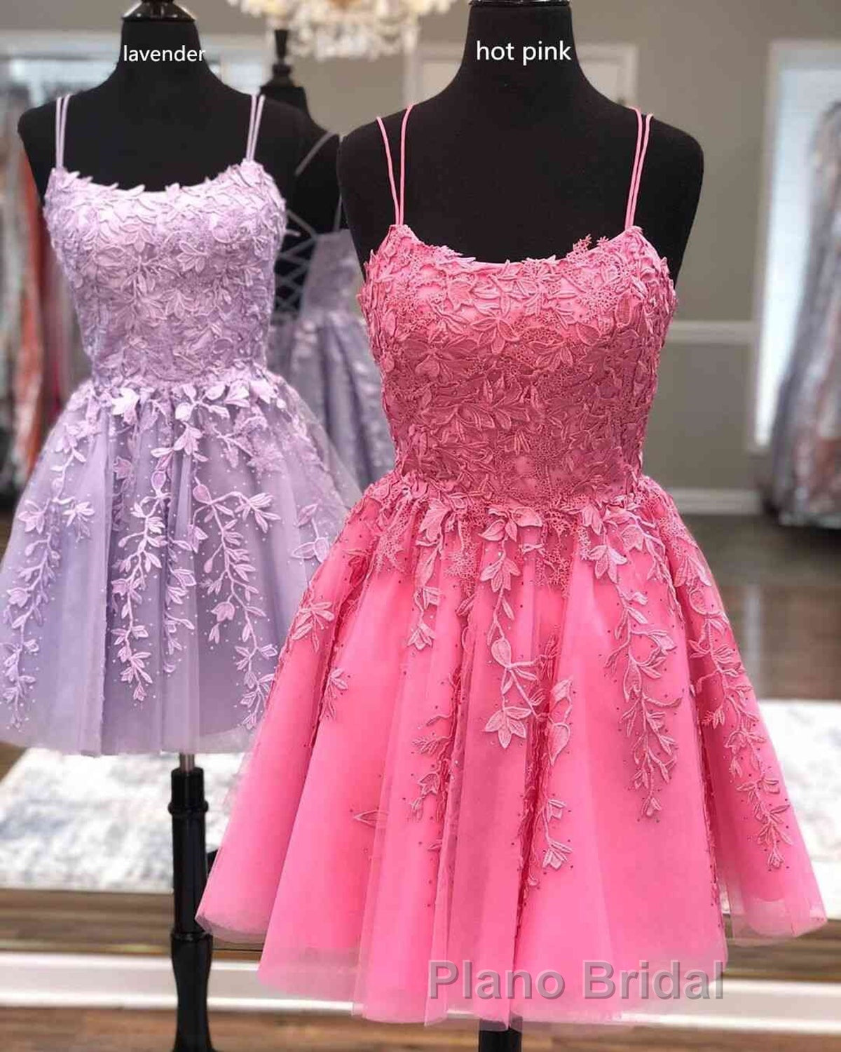 Short Light Lace Formal Prom Dresses, Short Lace Graduation Homecoming Dresses