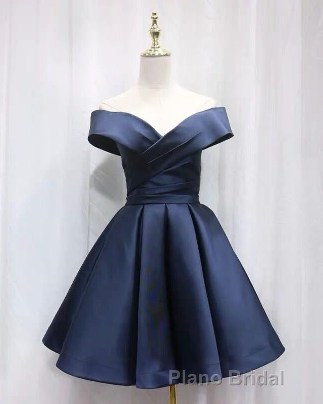 Short Satin Off Shoulder Homecoming Dresses For Formal Prom