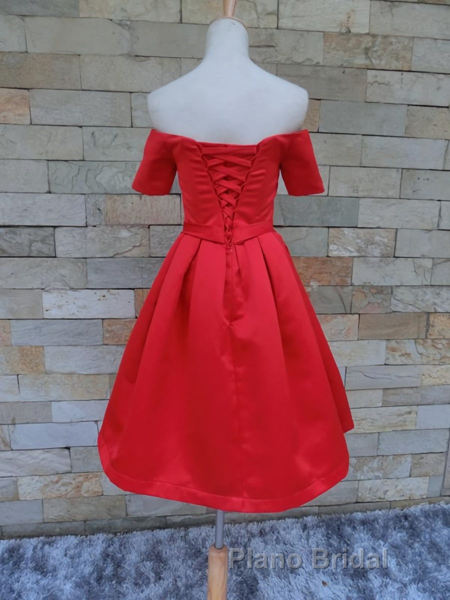 Short Sleeves Short Formal Prom Dresses, Short Sleeves Short Formal Homecoming Graduation Dresses