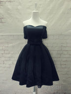 Short Sleeves Short Formal Prom Dresses, Short Sleeves Short Formal Homecoming Graduation Dresses