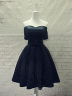 Short Sleeves Short Formal Prom Dresses, Short Sleeves Short Formal Homecoming Graduation Dresses