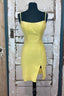 Short Tight Yellow Homecoming Dresses,Crystal Beaded Semi Prom Dresses