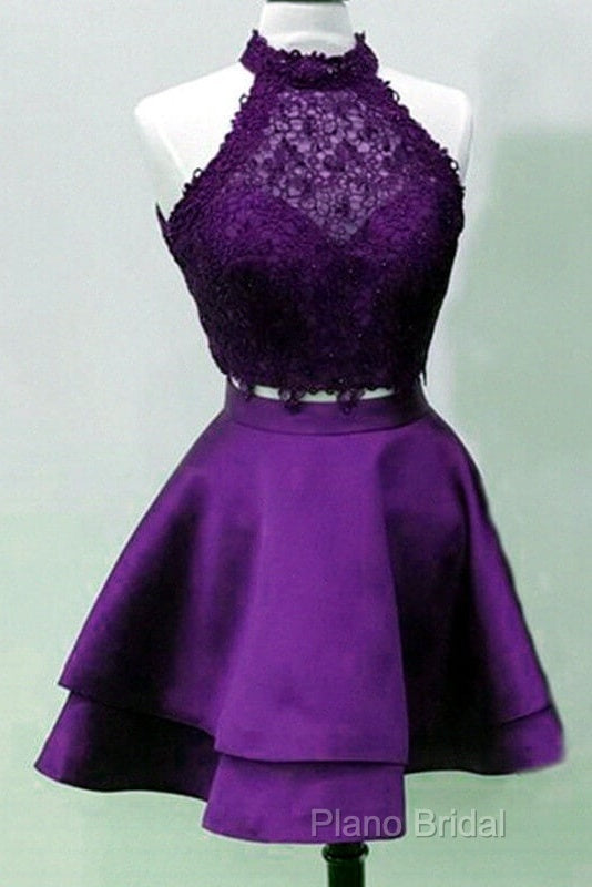 Short Two Piece Formal Prom Dresses Halter Secondary image