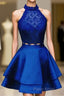 Short Two Piece Formal Prom Dresses Halter