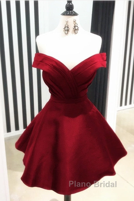 Short V Neck Off The Shoulder Homecoming Dresses