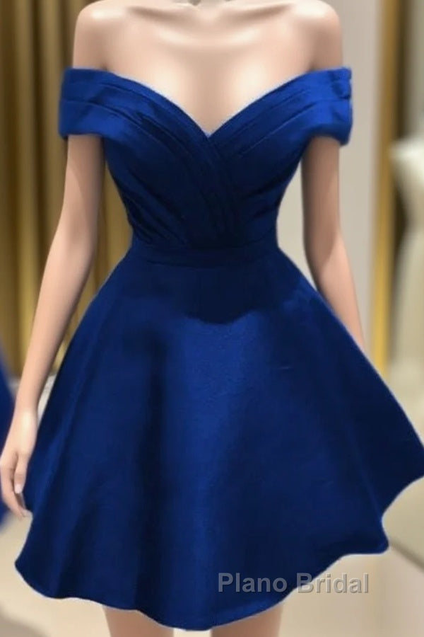 Short V Neck Off The Shoulder Homecoming Dresses