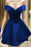 Short V Neck Off The Shoulder Homecoming Dresses