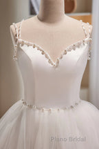 Short V Neck White Formal Prom Dresses, Short V Neck White Formal Homecoming Dresses