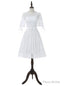 Short Wedding Dresses A-line Half Sleeves Short Lace Beach