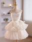 Short White Tulle Prom Dress, Short White Tulle Formal Homecoming Dresses