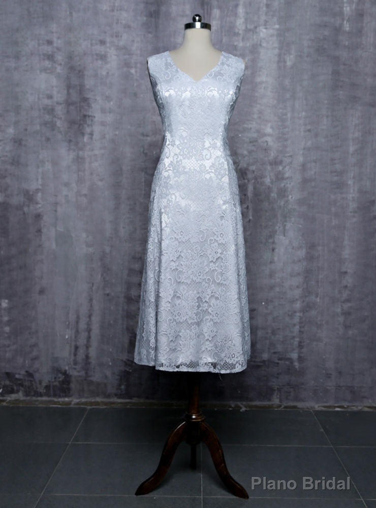 Silver Mother Of The Bride Dresses A-line V-neck Cap Sleeves Main image