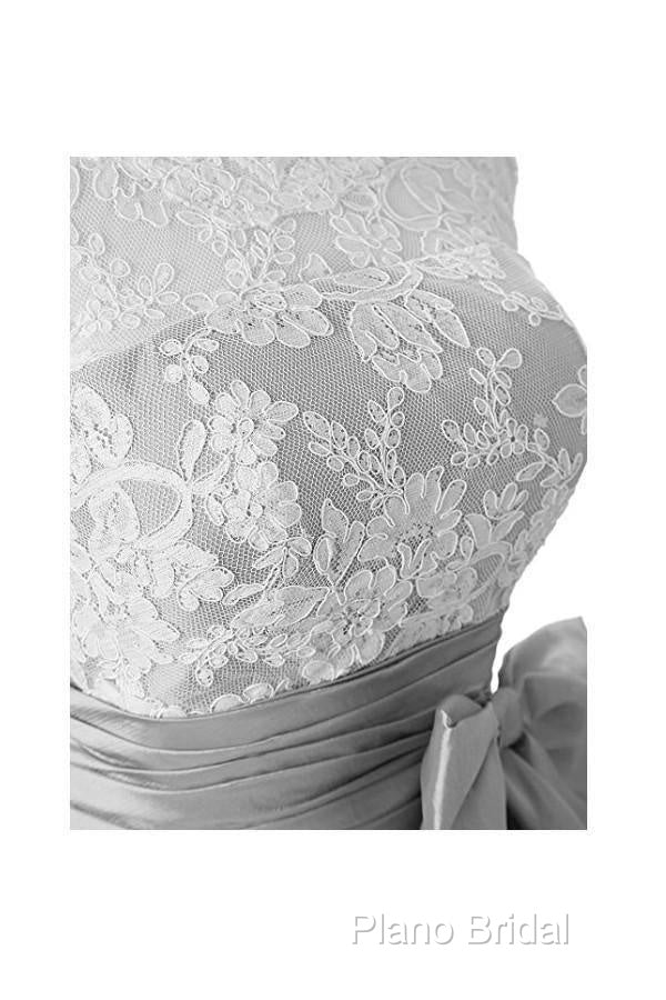 Silver Taffeta Short Homecoming Dresses Formal Prom Dresses