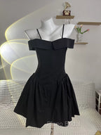 Simple A Line Black Off The Shoulder Homecoming Dresses 18Th Birthday Outfits