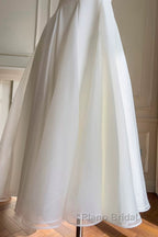 Simple A-Line Chiffon Short Ivory Formal Prom Dresses, Simple Ivory Bridesmaid Dresses