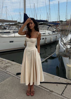 Simple A Line Spaghetti Straps Satin Prom Dresses Formal Prom Dresses