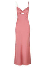 Simple A Line Straps Long Slit Dark Blue Formal Prom Dresses